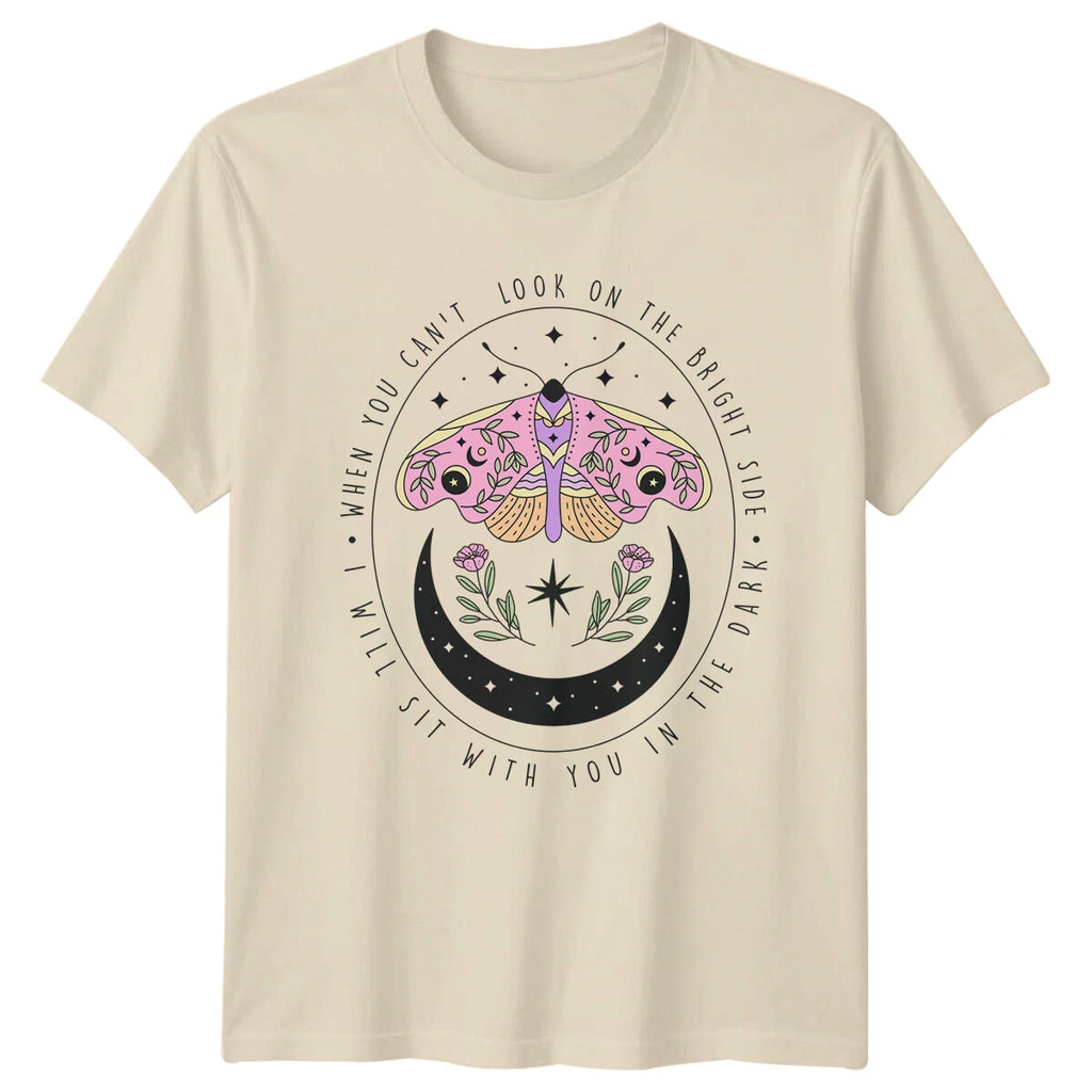 Moth Moon Magic "When You Can't Look..." T-Shirt Boho Celestial