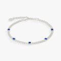 September Birthstone Sapphire Curb Chain Bracelet T-Shirts