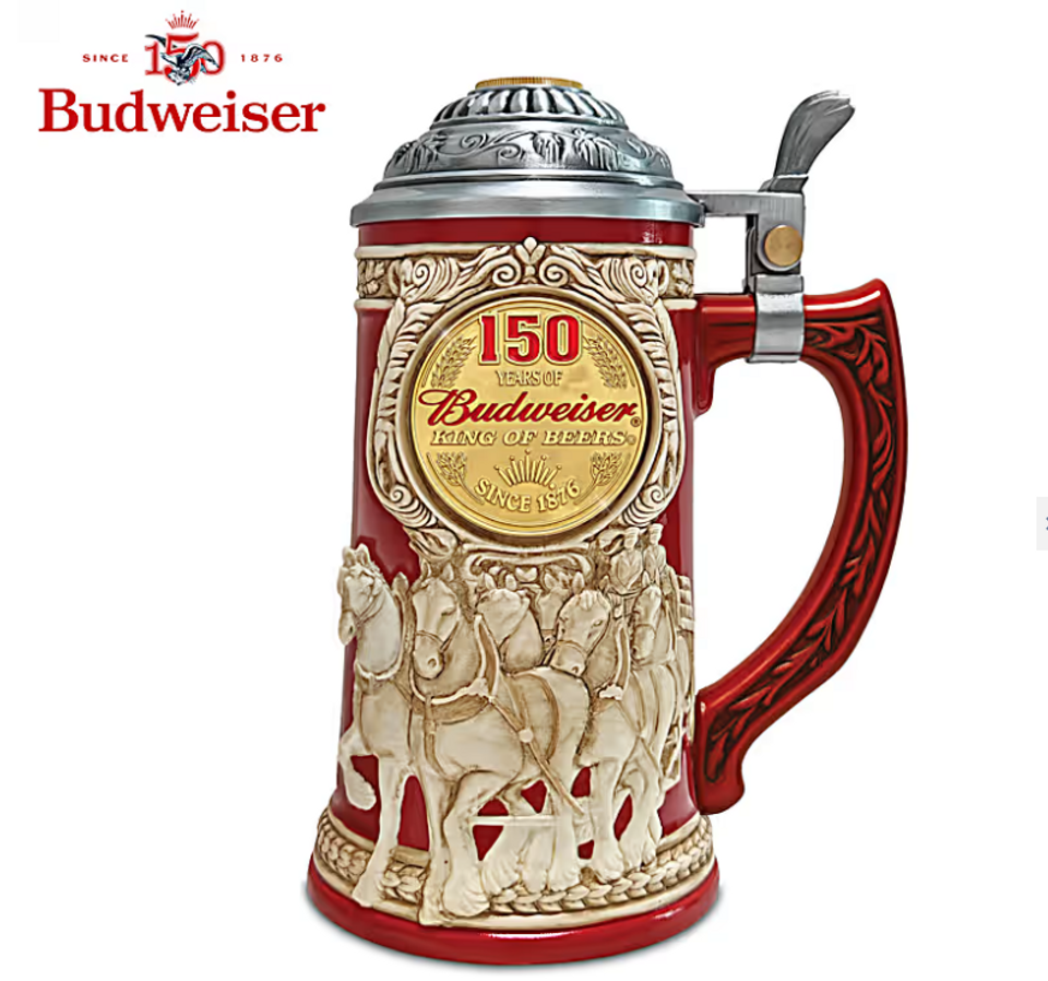 Budweiser 150th Anniversary 3D Stainless Steel Mugs