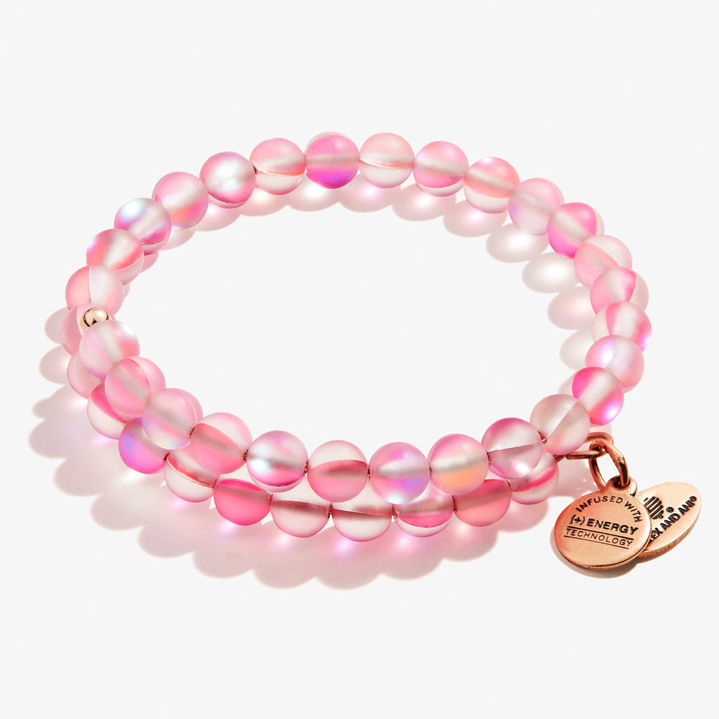 Seaglass Beaded Wrap Bracelet Fuschia T-Shirts