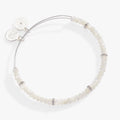 White Semi Precious Rondelle Beaded Bangle T-Shirts