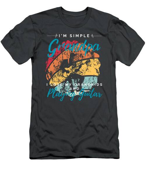 Simple Grandpas Guitar Love  Playful Tee For Grandkids  Music Enthusiasts T-Shirt