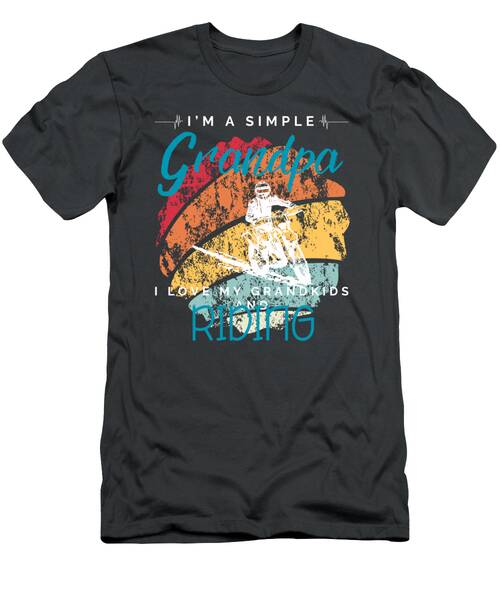 Simple Grandpas Riding Joy  Humorous Tee For Grandkids  Adventure Lovers T-Shirt