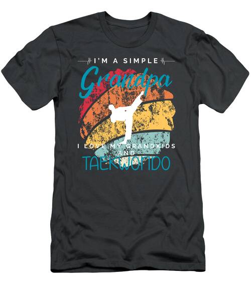 Simple Grandpas Taekwondo Fun  Playful Tee For Grandkids  Martial Arts Fans T-Shirt
