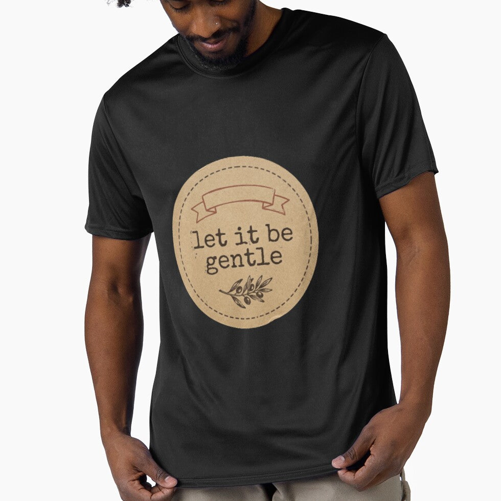 Let It Be Gentle – Spiritual Affirmation Typography Design by CosmicQuietStudio