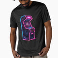 Retro 80s Arcade T-Shirt | Neon Synthwave Gaming Cabinet Retrowave by VectorForge