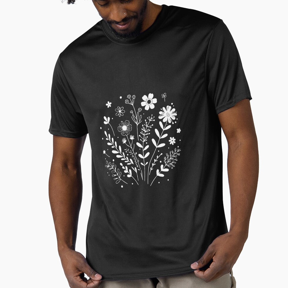 Aesthetic Floral T-Shirts, Gifts for Women, Flowers Crewneck Sweatshirt, Minimalist Tees, Floral Shirts for Women, Wild Flowers Graphic Tees by teecraftstudios