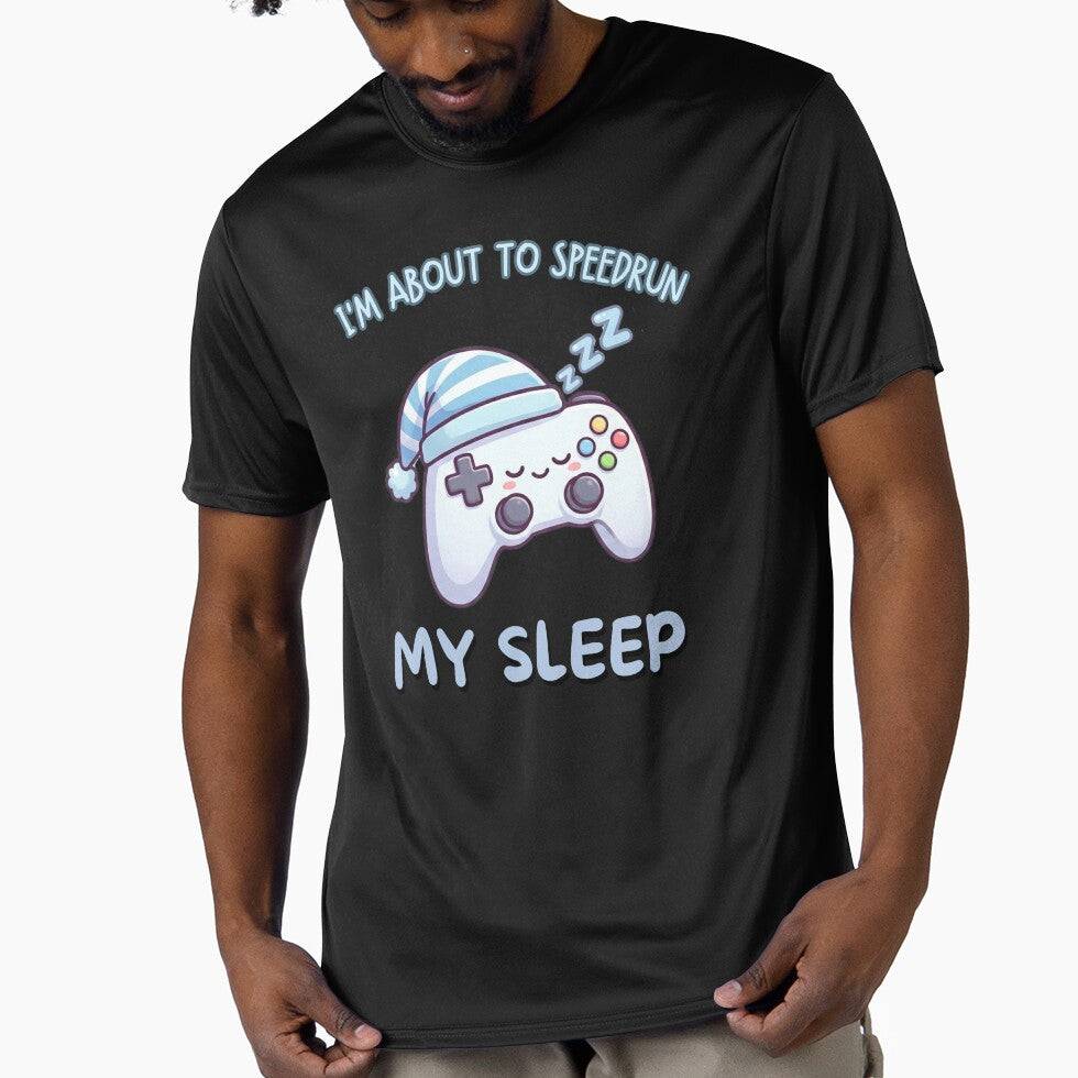 I'm About to Speedrun My Sleep – Cute Sleeping Gamer Art by PHRASEandSTYLE