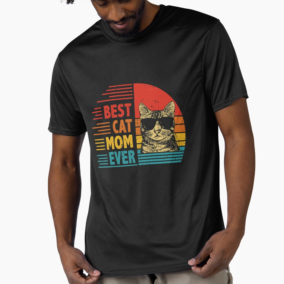 Vintage Retro Best Cat Mom Ever Funny Cat Lover Mother's Day Gift by EdwinaEmmanoiCo