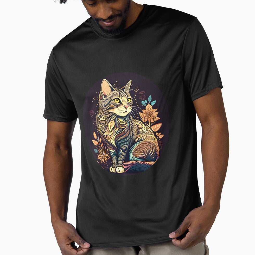 Boho Cat Art Vintage Colorful Lover Design by bernardbowman