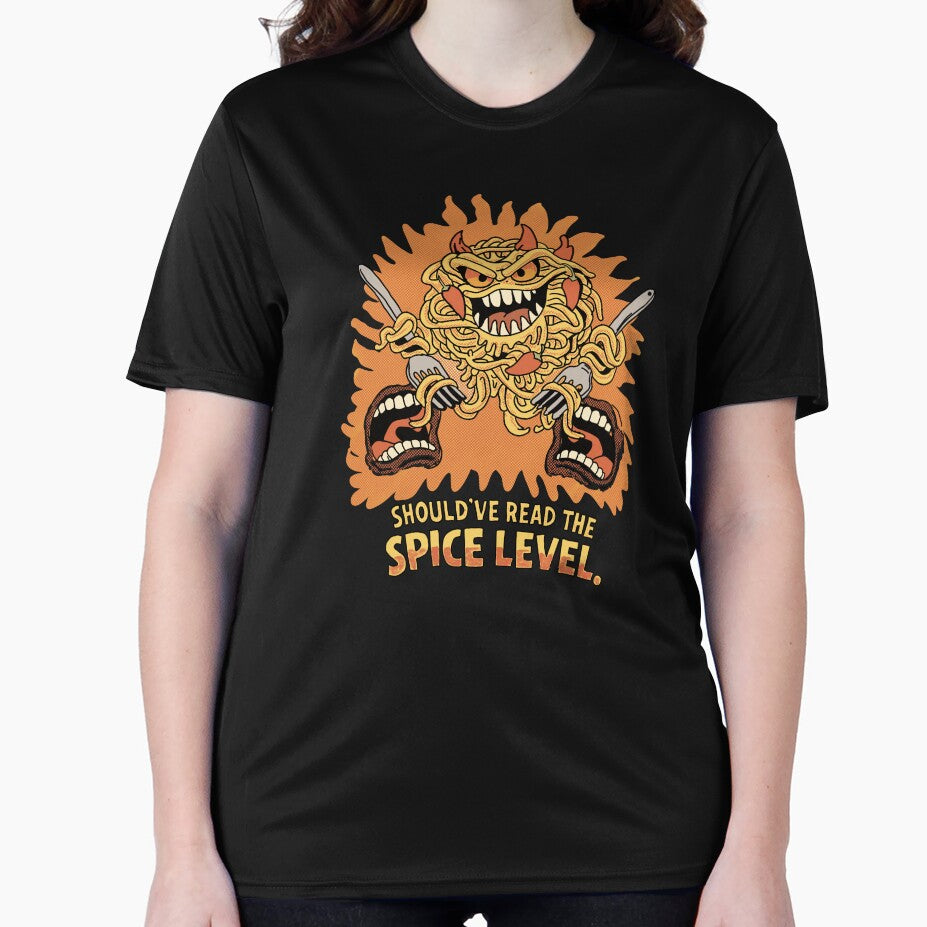 Should’ve Read the Spice Level – Funny Spicy Noodles Comic Horror Design by Popstudio85
