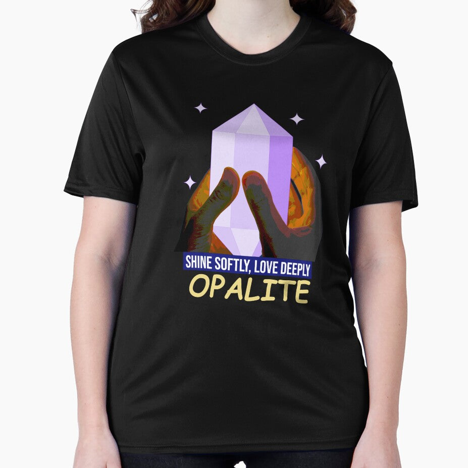 Shine Softly, Love Deeply | Opalite-Inspired Serenity Quote by ArtsyExplorer