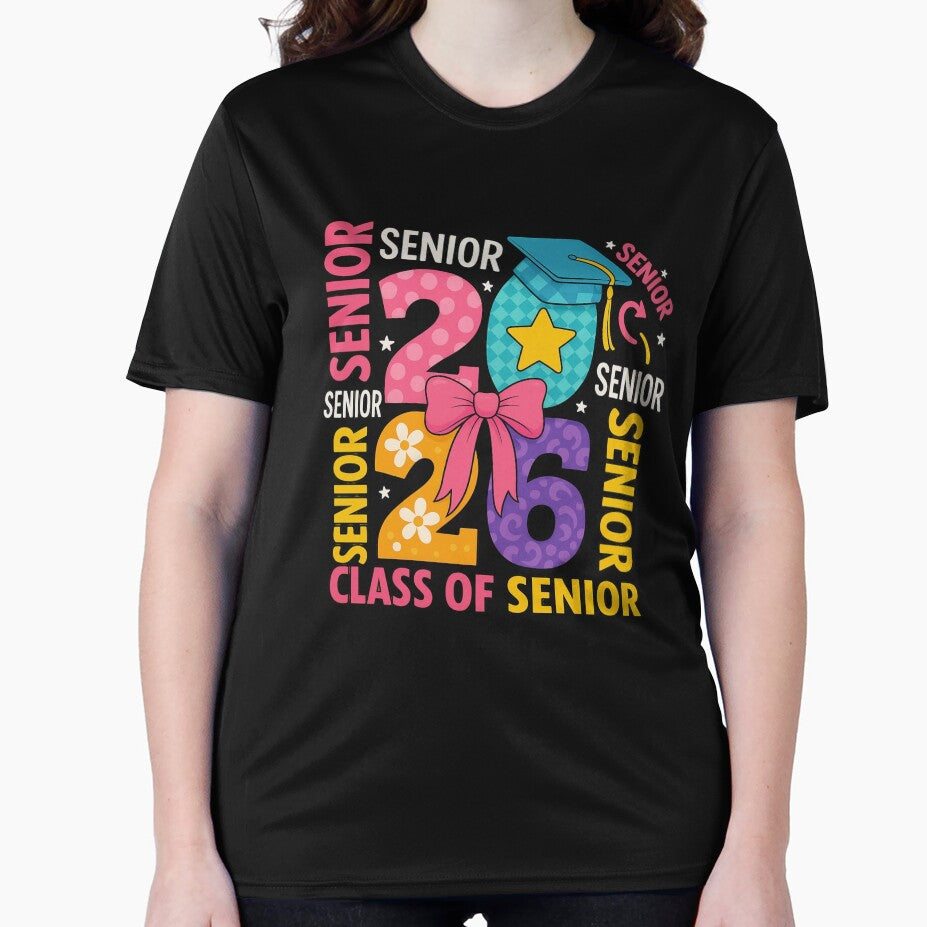 Senior 2026 Retro Graduation Shirt for High School Seniors by millionair3