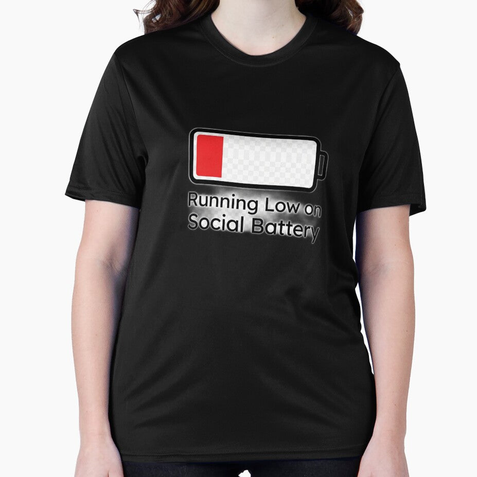 Running Low on Social Battery – Introvert Humor Design by BabyHippoInc