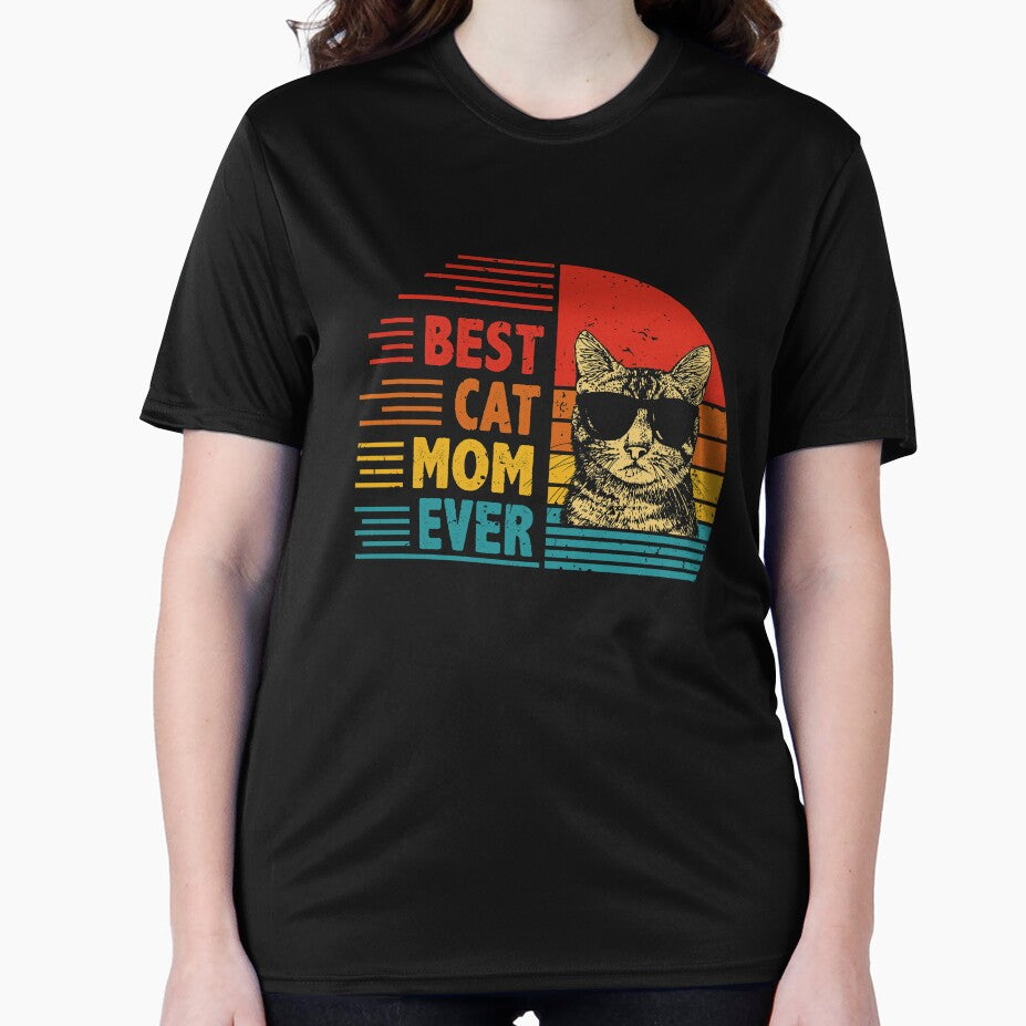 Vintage Retro Best Cat Mom Ever Funny Cat Lover Mother's Day Gift by EdwinaEmmanoiCo