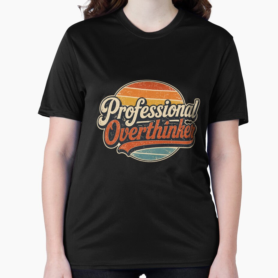Professional Overthinker Retro Vintage Typography – Funny Overthinking Quote by muhammadkhafidh