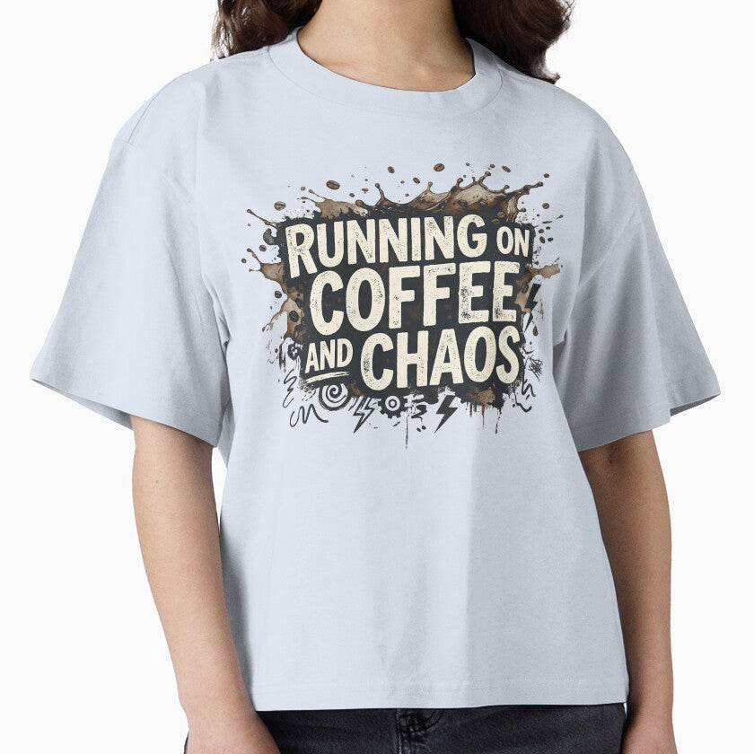 Running on Caffeine and Chaos Funny Coffee Quote by Im-Ara