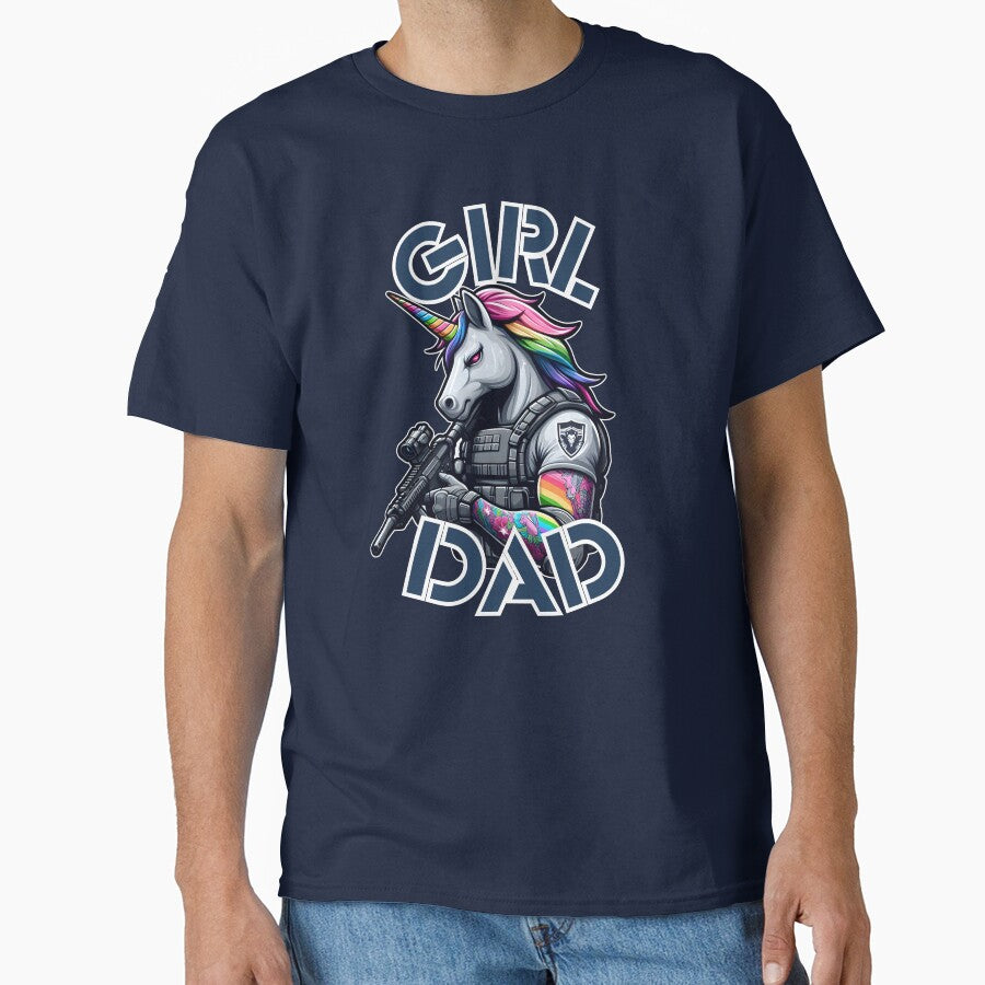 Girl Dad - Tactical Unicorn by WolfeTEES