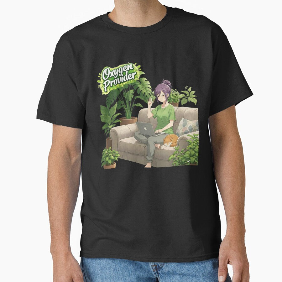 Oxygen Provider - Funny Anime Plant Mom Design by DailyStruggleCo