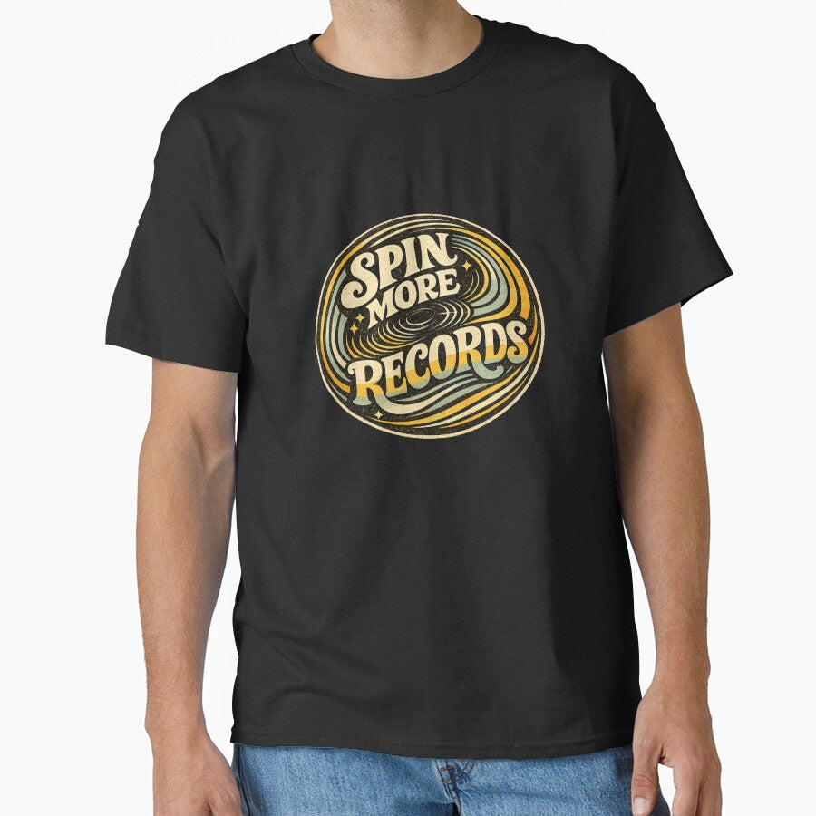 Spin More Worry Less - Funny Vinyl Collector Design by Golden Era Studio