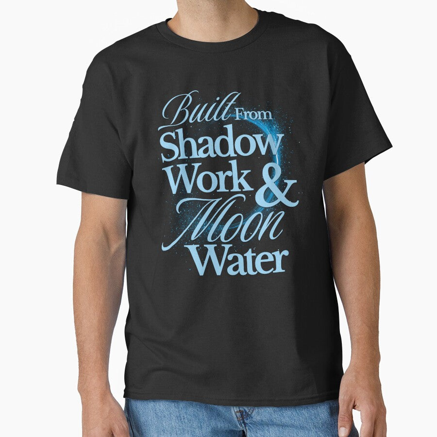 Built from Shadow Work & Moon Water – Mystical Self-Care Quote Design by WildWood Digital Art