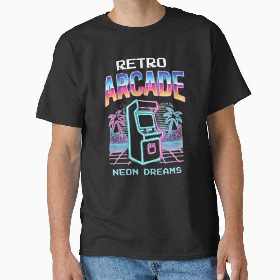 ​Retro Arcade Neon Dreams Gaming Vintage Player Gift by printozaShop⭐️⭐️⭐️⭐️