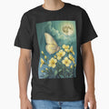 Evening Primrose & Moon Moth – Nocturnal Garden Magic by Deezyned