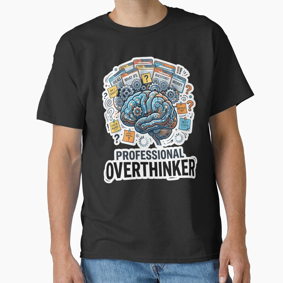 Professional Overthinker Funny Office Humor Design by Pixel Analytics
