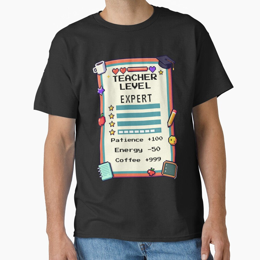 Teacher Level Expert Gamer Style Design by Proud Threads