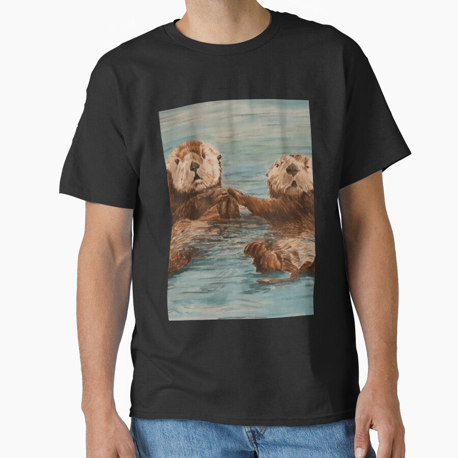 Cute otters holding hands by qrbotebioil57
