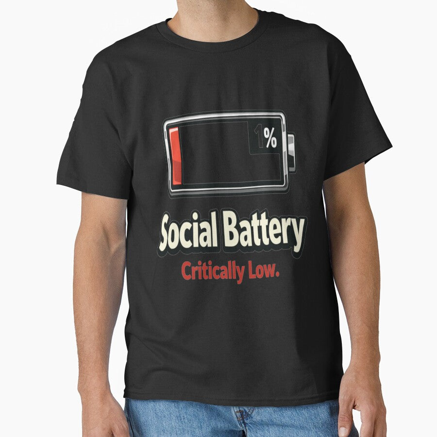 Critically Low Social Battery Introvert Design by Tsugraf Designs