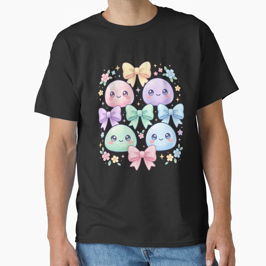 Kawaii Dumpling Cute Pastel Anime Shirt | Adorable Bao Buns with Bows | Cute Foodie Aesthetic Gift for Girls & Dumpling Lovers by Maravillio