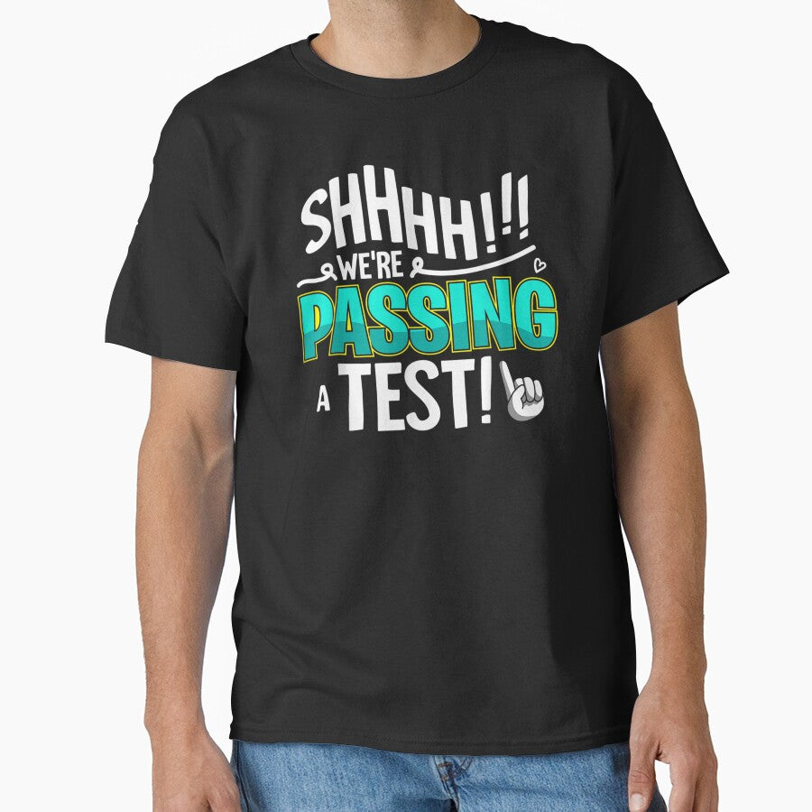 Shhhh We Are Passing A Test Funny Teacher Student Classroom Silence by playrify