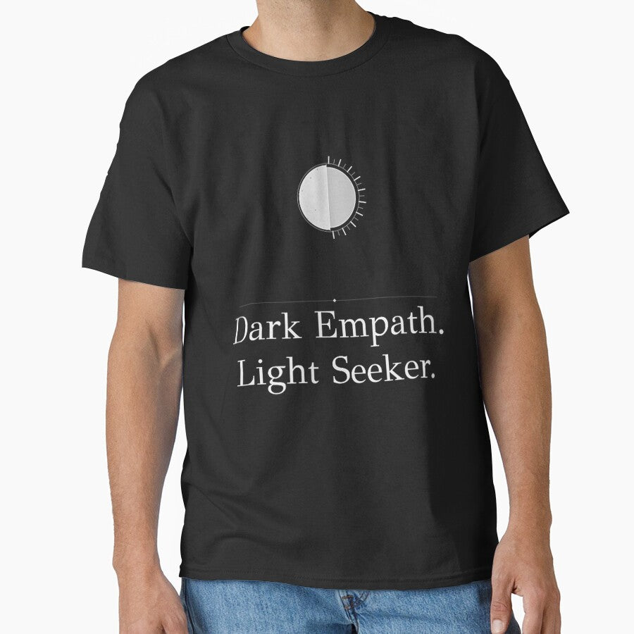 Dark Empath Light Seeker Moon Aesthetic Spiritual Minimalist Design by kiralynstration