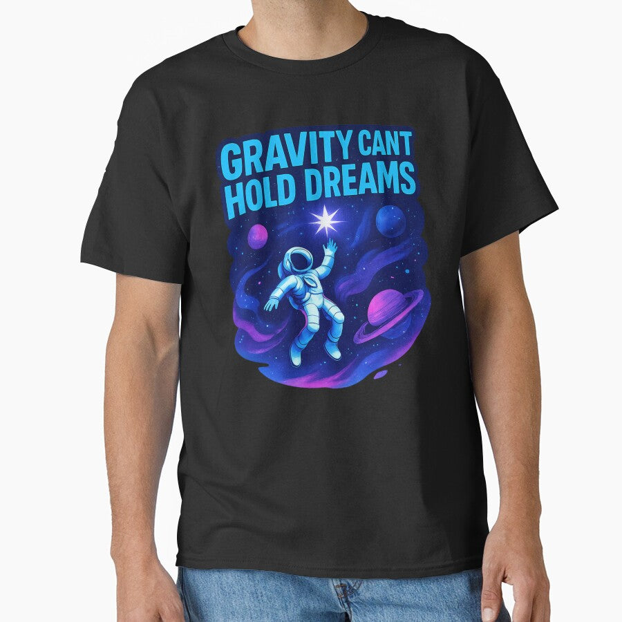Gravity Can't Hold Dreams Astronaut Space Motivational Cosmic Graphic by SaDesign99