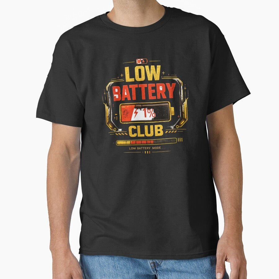 Low Battery Club Cyberpunk Introvert Design by LowBatteryStudio ⭐