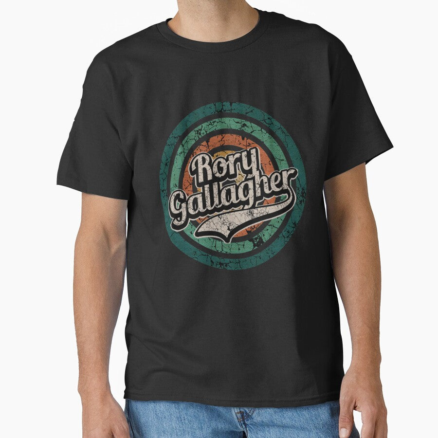 Rory Gallagher Retro Circle Crack Vintage For Pub Rock Listeners, Gift For Irish Blues Lovers by DylanLynchs