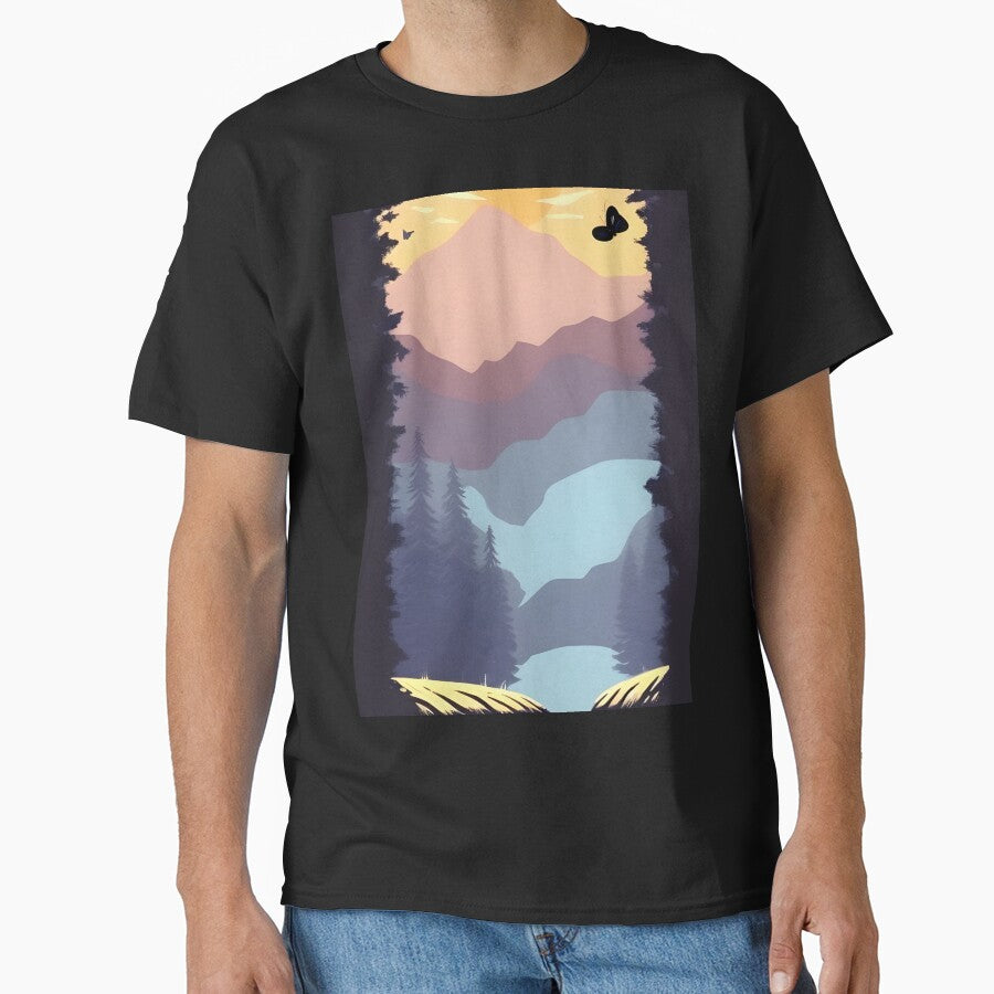 Find the Perfect Minimalist Landscape Mountain Trees Print for Your Personal Style by supeart