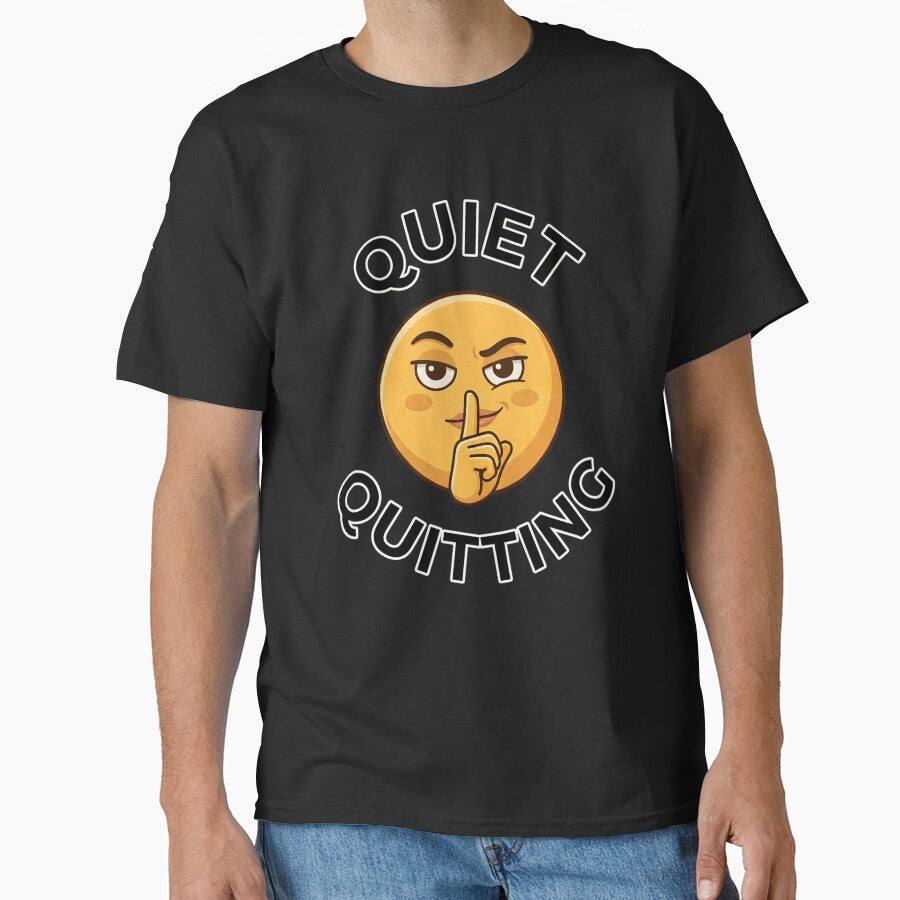 Quiet Quitting - Funny Work Meme Face Design by Wennity