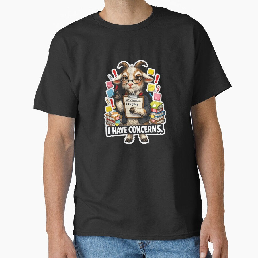 I Have Concerns Funny Goat Sticker by ByAnad