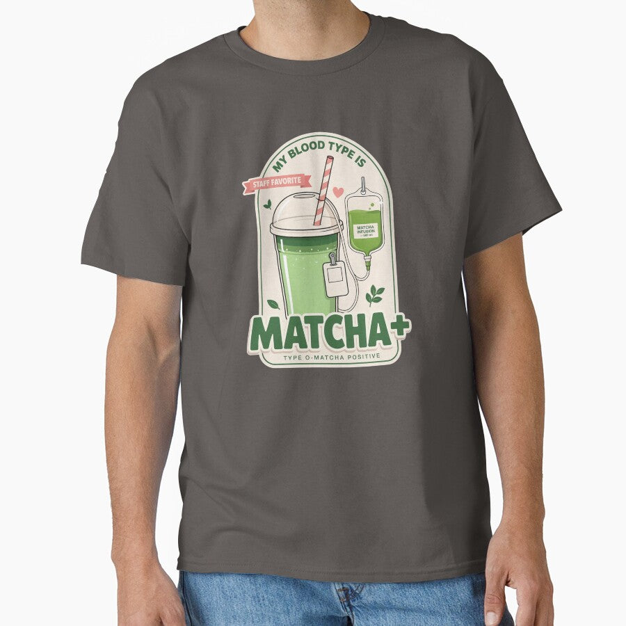 Matcha Positive Blood Type – Funny Matcha Lover Iced Matcha Latte Design by ArcticFoxStudio