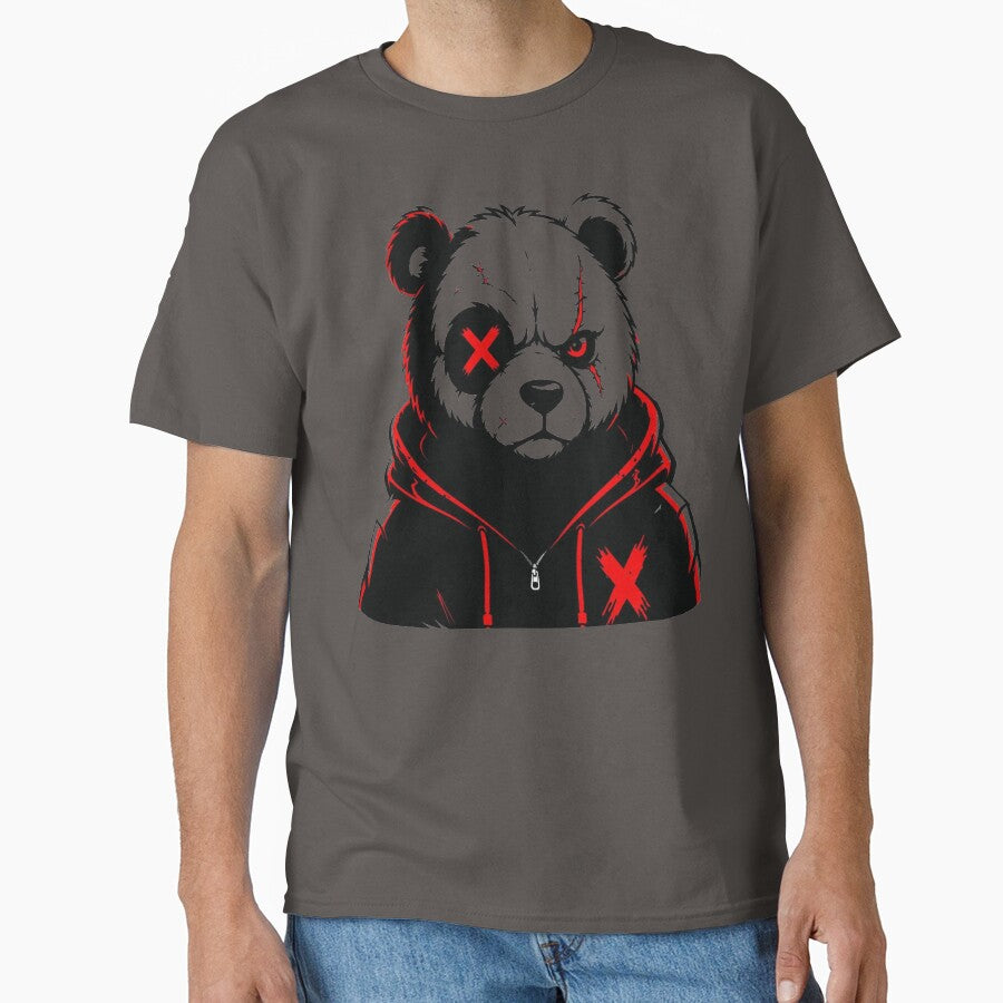 Panda Dark Rebelle – Streetwear Mascot Hoodie Red Cross by RAYBIL