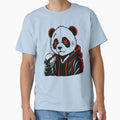 Panda Gangster Dark – Mascot Streetwear Hoodie Black and Red by RAYBIL