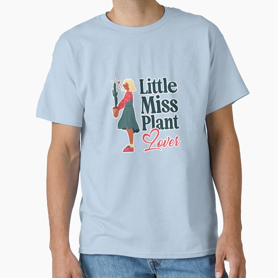 Little Miss Plant Lover Cute Cactus Plant Mom Art by SP Motif