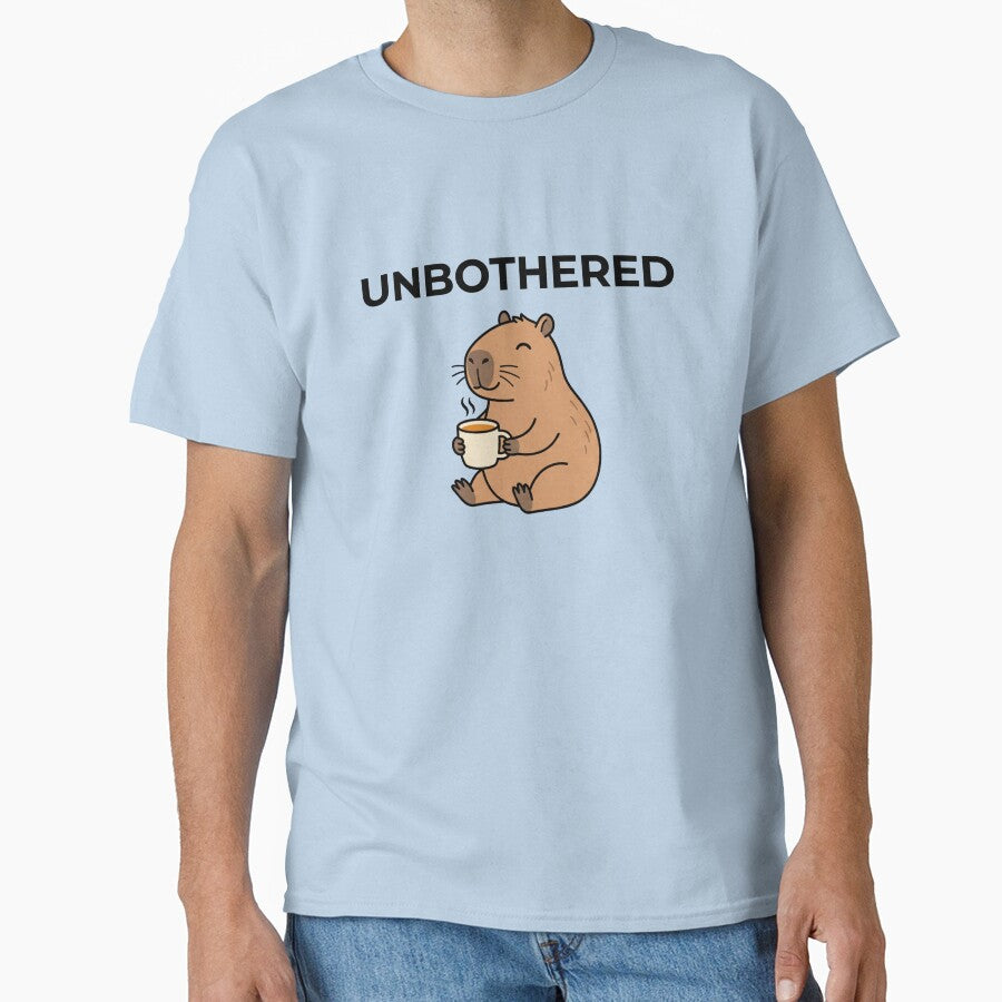 Unbothered Capybara Drinking Coffee Funny Animal by LikeDrop