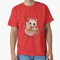 Kawaii - Good Luck Cat Eating Ramen by utopianpioneer