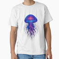 Neon Jellyfish Ocean Glow T-Shirt Design by Divakar Fashion