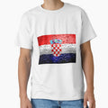 Flag of Croatia - Raindrops Metallic Metal Water Rain Car Bumper Flags Grunge by Dr-Pen