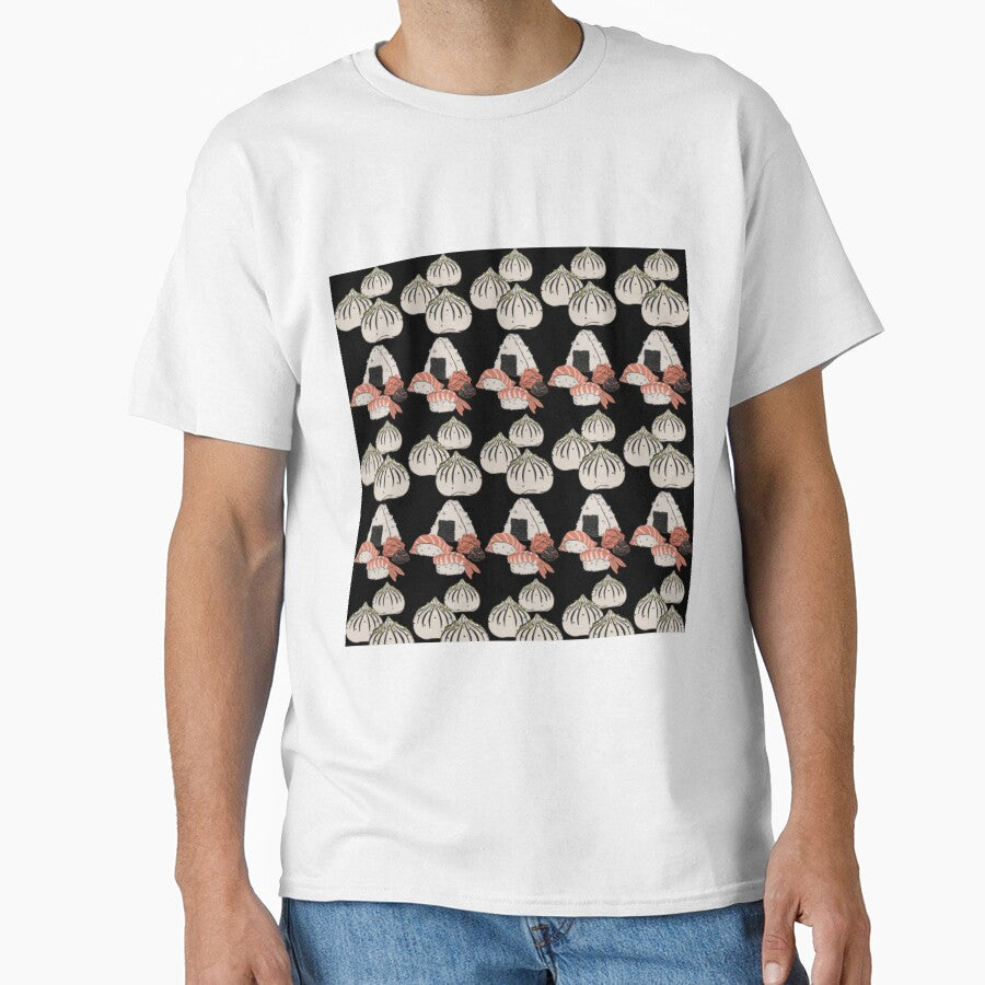 chinese dumpling & japanese nigiri sushi by DreamBigShirts
