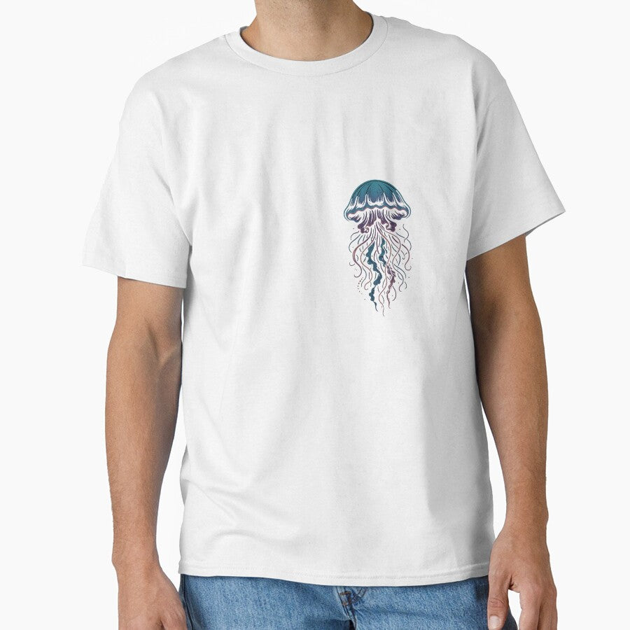 Electric Drift – Neon Jellyfish T-Shirt by Witty Moon